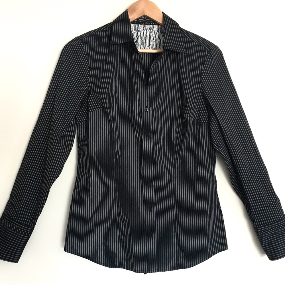 Express Design Studio Striped Button Down Shirt - image 2